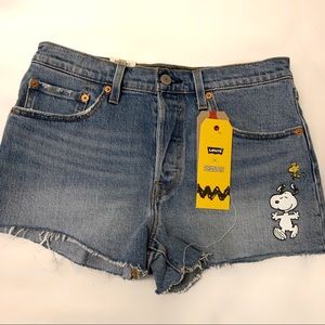 snoopy levis shorts